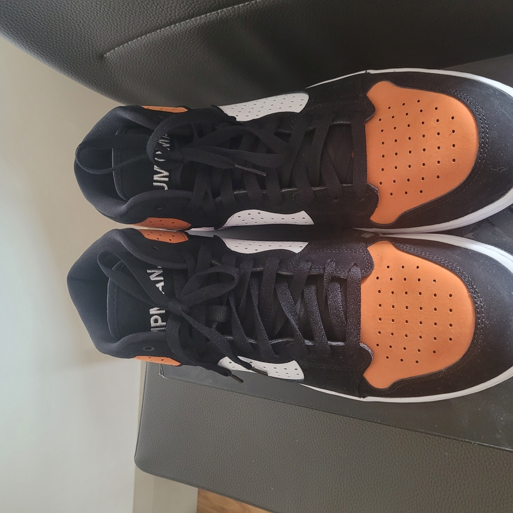 NIKE Jordan Jumpman Black and Orange Athletic Sneakers